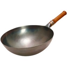 중화 요리 북경 팬 업소용 웍 중국집 볶음 프라이팬, 나무손잡이 30cm 요리가능
