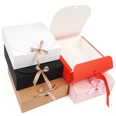 만보샵 접이식 대형 납작사각 무지 선물상자 기념일, 핑크