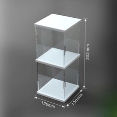 카세트장식장 신형 테이프 보관함 CD 인테리어 카세트테이프 72개 우드 엘범 CD보관함, 피규어 전시 케이스 화이트 스몰 2단