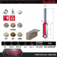 【木樹林】12mm柄 修邊刀(型號42-11612P)【義大利Freud】, 42-11612P