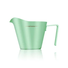 IKAPE 60ml 스테인리스 스틸 에스프레소 푸어 컵 손잡이 및 주입구 포함 금속 V자형 커피 바 액세서리, 01 빠른  Mainland, 01 100ml 용량, 02 1PCS Lightgreen