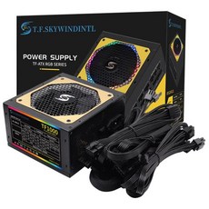 T.F.SKYWINDINTL PC 전원 공급 장치 PC 모듈러 Psu 스위칭 게임 마이닝 전원 공급 장치 컴퓨터 소스 1000 W RGB ATX 1000, 01 미국 플러그