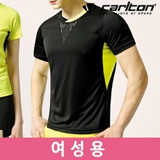 칼톤 562 경기복 배드민턴복 여성 티셔츠 상의 고탄성 강화