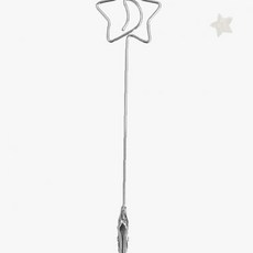 별 모양 와이어 메모 홀더 클립 사진 전시 카드 거치대 은빛 메탈 스프링 받침, 1개, 상세페이지 참조