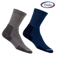 台灣黑熊 美國 Thorlos 厚底登山健行襪 男款 登山保暖厚襪 排汗透氣 舒適耐磨, 886深藍,M：US 5.5~8.5, 1個