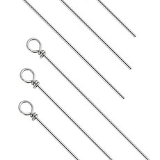 100팩 낚시 루프 스피너 샤프트 스테인리스 스틸 와이어 미끼 샤프트 루어 제작 용품 민물 배스 송어 월아이 연어 메기용 101485, 100팩 낚시 루프 스피너 샤프트, 스테인리스 스틸 와