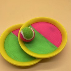 台灣現貨 拋接黏黏球 黏黏球 吸盤球 兒童戶外運動玩具 親子互動遊戲, 1個, 2盤+1球(黃盤), 黃色