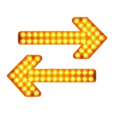 화살표 싸인보드 LED 방향 표지판 표시등 도로공사 2개세트 01.60cm 투명 레귤러 세트 1개, 03.350 투명 쉘 24V 세트