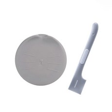 고양이 간식 통조림 실리콘 밀폐 덮개 + 캔스푼 세트, 1세트, 그레이