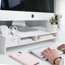 노트북 액세서리 모니터 받침대 수납함 사무실 키높이 노트북 거치대 거실 여행, 기본형 8mm