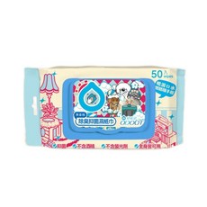臭味滾 犬用濕紙巾 50抽 除臭抑菌 無酒精 寵物濕巾 全身可用, 1個, 50個裝