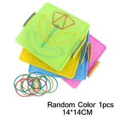 나무 몬테소리 작은 기하학 크리에이티브 네일 보드 그래픽 어린이 조기 교육 장난감 퍼즐 수학 게임 신제, [03] Plastic Plates 1pcs, 1개