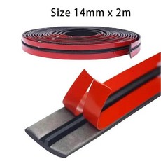 자동차 창 씰 가장자리 씰링 포장 스트립 자동 지붕 앞 유리 보호기 고무 실란트 비바람에 견디는 내구성 차량, 14mm x 2m, 1개
