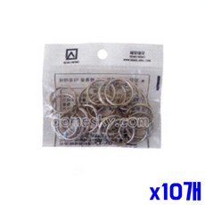 더채움 튼튼한 실버 카드링 22개 20mm x10개 책철 사무용품, 1개, 1cm