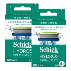 舒適 Schick Hydro 水次元5 刮鬍刀片 (敏感肌適用) 8入, 1個