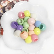 헤세드 <200g> 16mm 파스텔 구슬비즈 구멍큰비즈, 1개, 200g (약 135개전후)