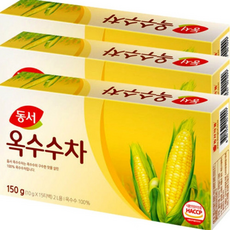 옥수수차 티백 식수용 동서식품 X45개입 15개x 보리차 동서, 10g, 1개입, 3개