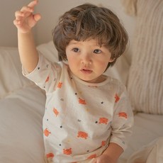 아가방 여름 이월 실내복 아기 유아 얇은 7부 메쉬 매쉬 내복 돌 몰 크랩스 내의