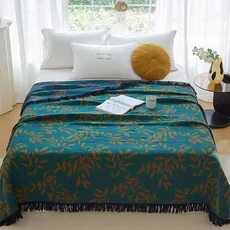 새로운 보헤미안 담요 사계절 소파 쿠션 대형 부드러운 목화 다층 거즈 냉각 이불 더블 침대보