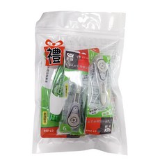 SDI 手牌 i-PUSH 輕鬆按修正帶 5mm x 6M 日本替換帶, CT205-5MM綠色正內帶2入, 4個