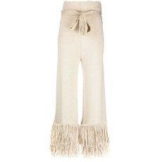 루카뇨음딩기 골지 니트 태슬 트리밍 팬츠