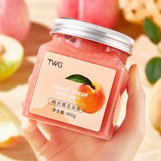 水果身體磨砂膏400g-多款可選 去角質 淨白肌膚 滋潤保濕 香氛, 1個, 水蜜桃