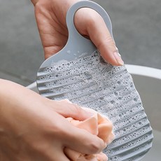 싱글라이프 간편빨래 미니 속옷 양말 빨래판 18.5x9.5cm 여행용빨래판 아기옷, 그레이, 본상품