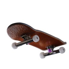 SOLDIER BAR Soldierbar 핸드메이드 핑거보드 데크(핑거보드 완성) (5겹 핸드메이드 메이플 덱+선물 34.5mm ARK I 트럭+선물: 글로벌 휠) (스케이트, Skate of Deck 다크 브라운, 1개