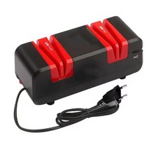 전동 칼연마기 기계 칼갈이 칼가는 드라이버 숫돌 가위 자동, F. 유럽 표준 220V 빨간색과 검은색 칼날