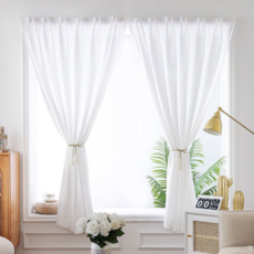 유스몰 붙이는 나비주름 쉬폰 커튼 가리개