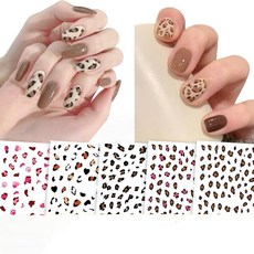 WBLDBB 네일 스티커 표범 무늬 네일 스티커 귀여운 스타일 달콤한 스타일 갤 스타일 소청신 심플 스타일 서양풍 스위트 쿨 순수 욕망 풍에 대응 다른 아이템의 DIY 장식에도 사