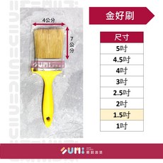 金好刷302 化纖長毛刷 1.5吋 油漆刷, 1個