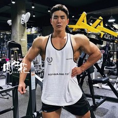 圓仔花2023新款運動健身工字背心男吸濕排汗籃球訓練服彈力無袖T恤
