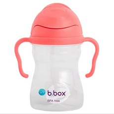 비박스 젤라또 컬러 손잡이 빨대컵, 워터메론 레드, 1개, 240ml