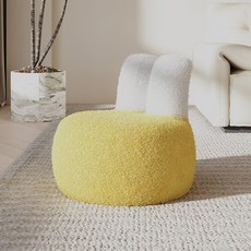 방 꾸미기 토끼 모양 소파, 1개, 토끼 의자 고정 스타일-노란색 성인용