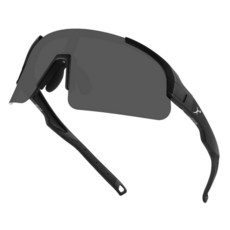 BangLong Cycling Sunglasses for Men Women Sport Sun glasses with 2 Interchangeable Lenses for Run, Polarized Black+pc Yellow