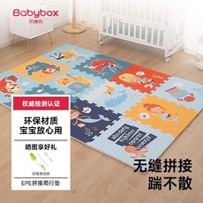 貝博氏babybox 嬰兒童加厚泡沫拼接爬行墊, 【送邊條 加厚】星際旅行,6片裝 112*165*2cm