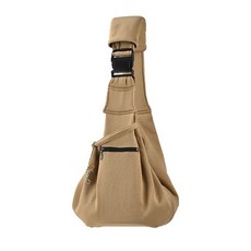 寵物背包 寵物外出包 側背包 斜挎貓包 中小型犬適用, 卡其 可移動加厚墊肩+可站立底板, 1個