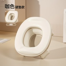 DFMEI 兒童摺疊馬桶便攜式車載坐便器戶外旅行尿盆男女寶寶外出小孩尿壺, 咖色【硬墊易清潔】:如圖