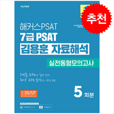 2025 해커스PSAT 7급 PSAT 김용훈 자료해석 실전동형모의고사 5회분 + 쁘띠수첩 증정