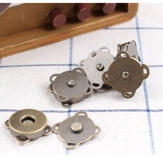 자석단추 가방단추 똑딱이단추 뜨개질 부자재, 실버, 1개