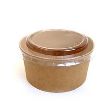 크라프트컵용기 1000ml + 뚜껑 세트 200개, 200개입