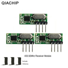QIACHIP RF 수신기 Superheterodyne UHF ASK 원격 제어 모듈 키트 Arduino Uno용 소형 저전력 433Mhz 433Mhz 3PCs, 01 3 PCS
