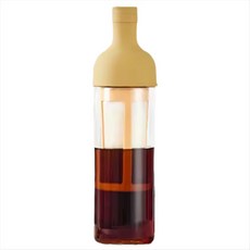 1000ml 콜드 브루 커피 포트 높은 붕규산염 유리 가정용 콜드 브루 병 콜드 브루 과일 차 주전자 가정용과 호환용, 카키색 옷감, 2개