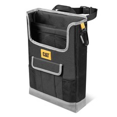 CAT 카시트 정리함 및 쓰레기통 쿨러 번들 - 조절 가능한 스트랩이 있는 휴대용 시트 캐디 + 9.1L(2.4갤런) 누출 방지 걸이식 쓰레기통 방수 안감 자동차 트럭 SU, Black Seat Organizer_177489