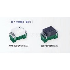 Panasonic 國際牌 埋入式開關 B單切 WNF5001, 1個