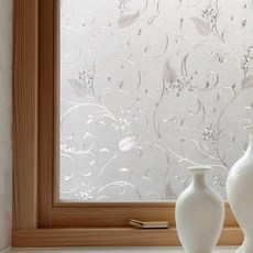 OHTMERU Window Privacy Film Decorative for Front Door Bathroom Static Cling Stained Glass Sticker, OHTMERU Window Privacy Film De