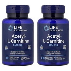 라이프익스텐션 아세틸-L-카르니틴 500mg 베지캡슐 200정 2개