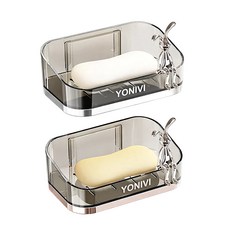 YONIVI 비누받침대 무타공 비누케이스 비누거치대 자석 비누홀더 욕실 세면대, 은색