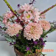 조화 럭셔리 꽃병 세트 인테리어 고급 꽃장식 테이블 식탁 거실 콘솔 화병 장식 사무실, 1개, 핑크